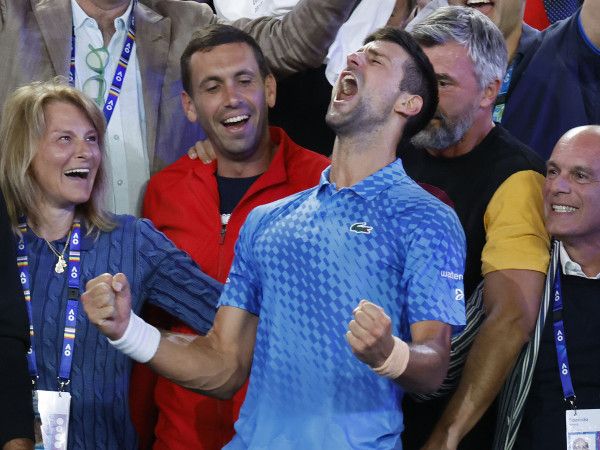 Novak Djokovic and winning the Australian Open title Photo: Tanjug Ap Asanka Brendon Ratnayake
