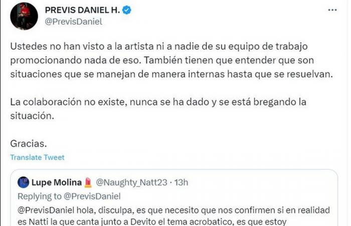 Devito faked a duet with Latin star Nati Natasha: His manager announced