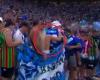 UNCENSORED The Argentina fan took off her clothes and showed her bare breasts during the World Cup final /VIDEO/